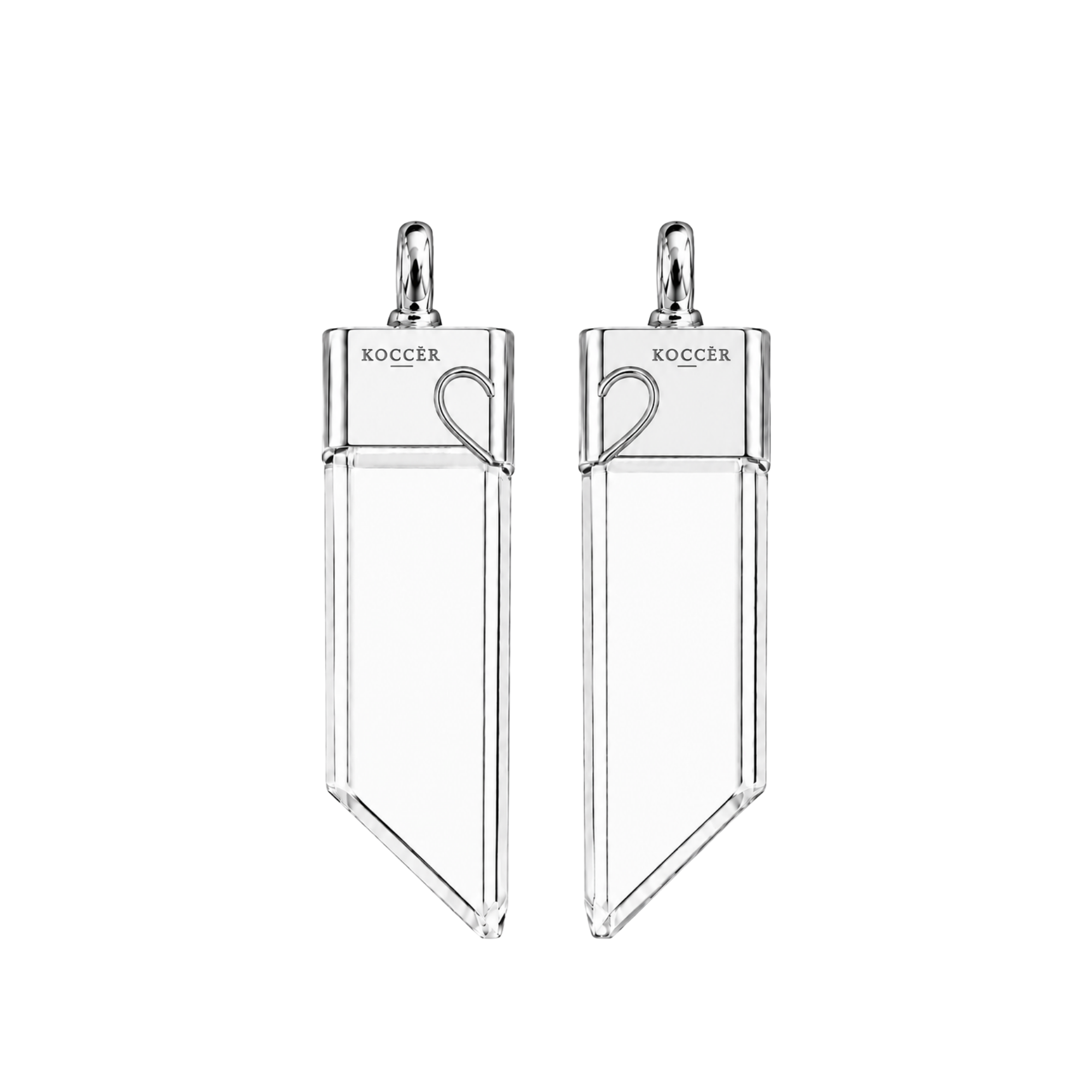 Matching Couple Hearts Pendants